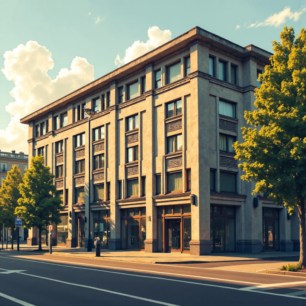 德國銀行經典歐洲建築圖像，象徵金融穩定與全球影響力