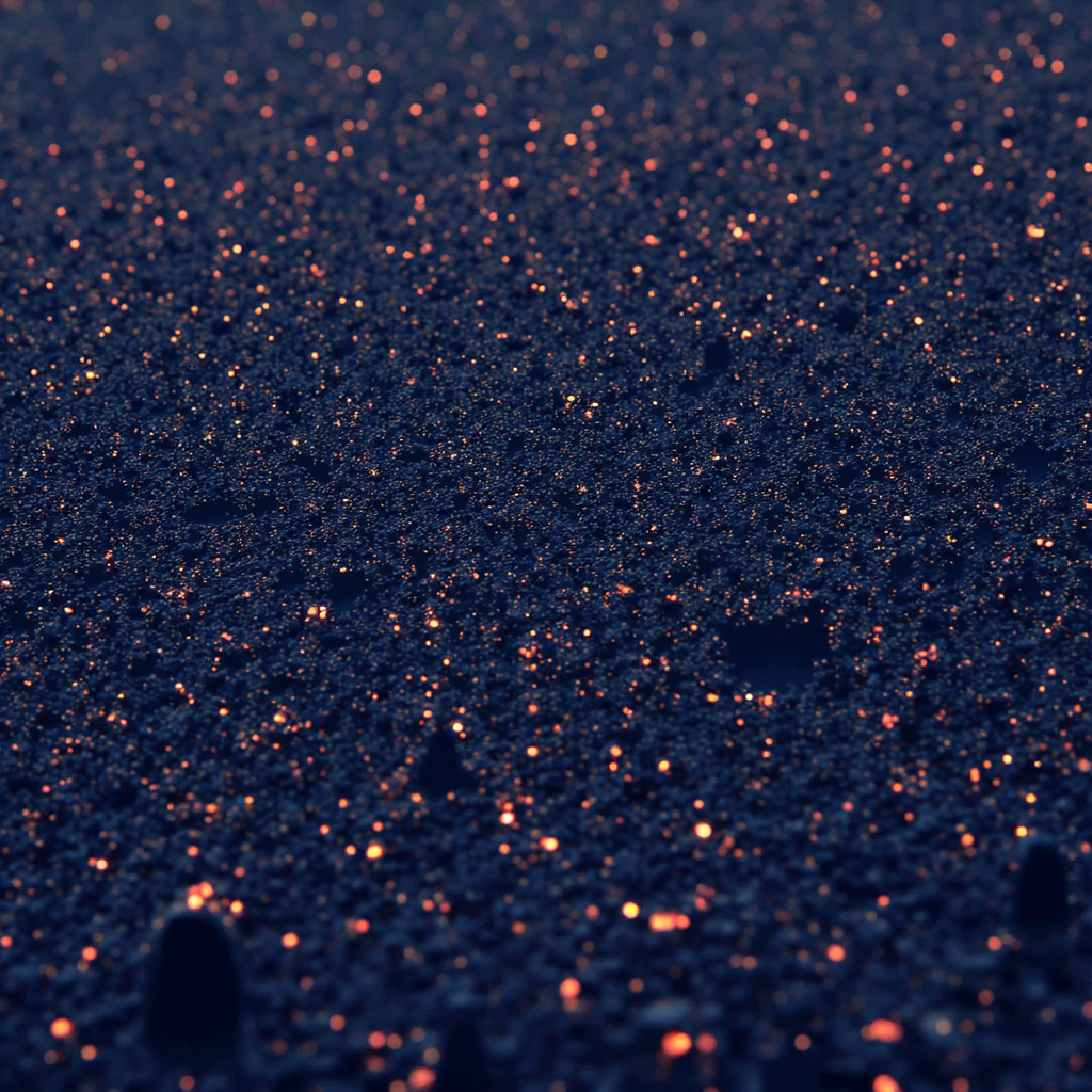 像素藝術風格的數位景觀,展示互聯節點代表資料與搜尋查詢,強調資訊增益與獨特洞見