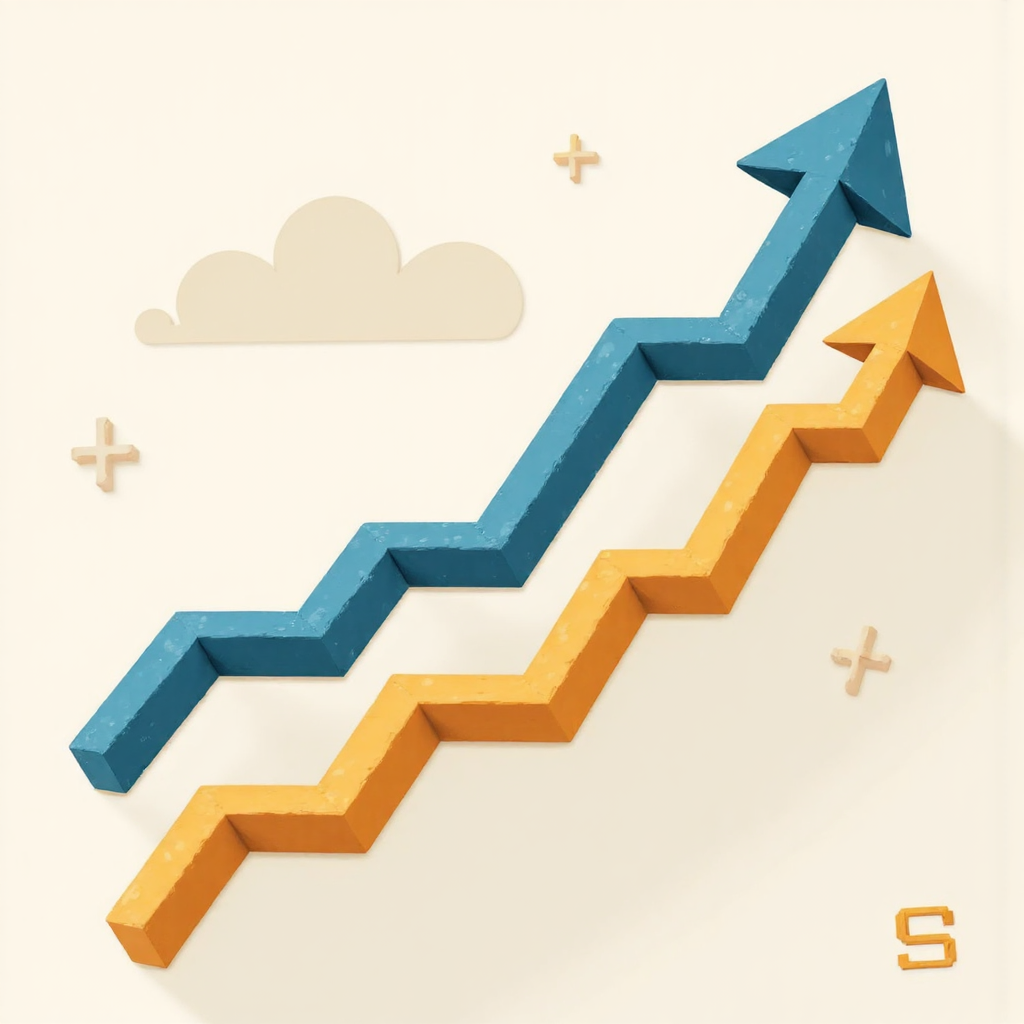 美債圖表顯示上漲與下跌趨勢,象徵金融市場的動態變化