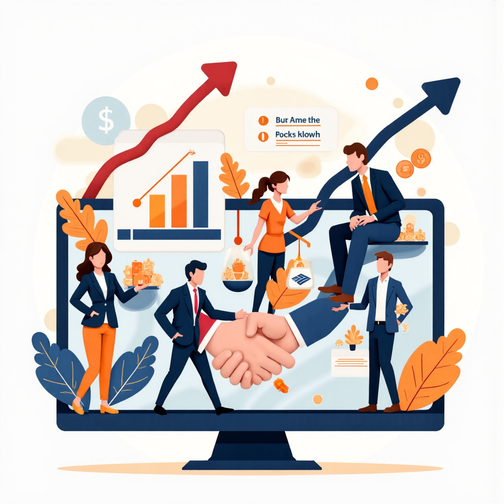 Bank of America BAC financial growth and risk balanced pixel art illustration