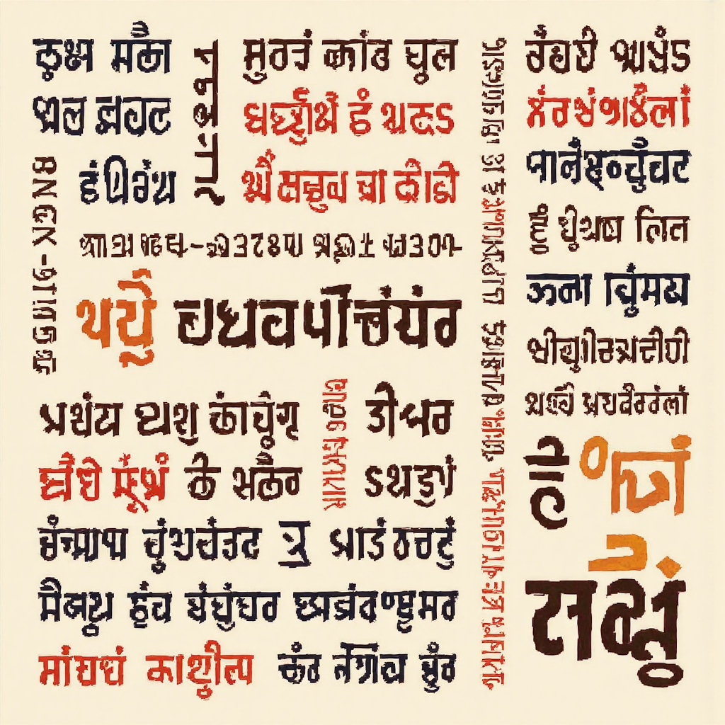 illustration depicting a stylized ancient Thai script transitioning to modern Thai text with subtle emotive undertones vibrant yet balanced color palette focus on linguistic evolution