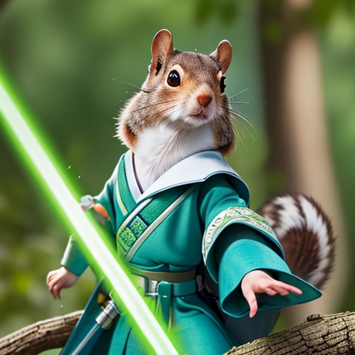 Squirrel With Lightsaber