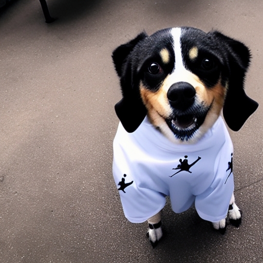 a dog wearing jordans Images.AI Diffusion