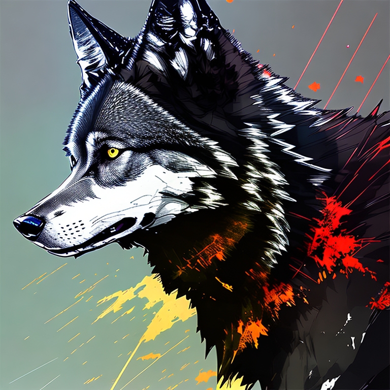 Red Eyed Wolf Wallpaper