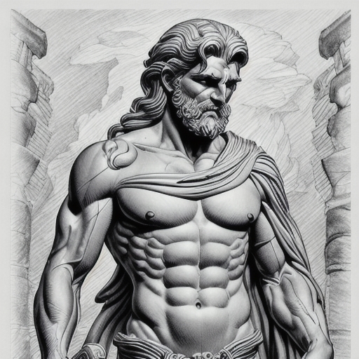 Prometheus Greek Mythology Drawing