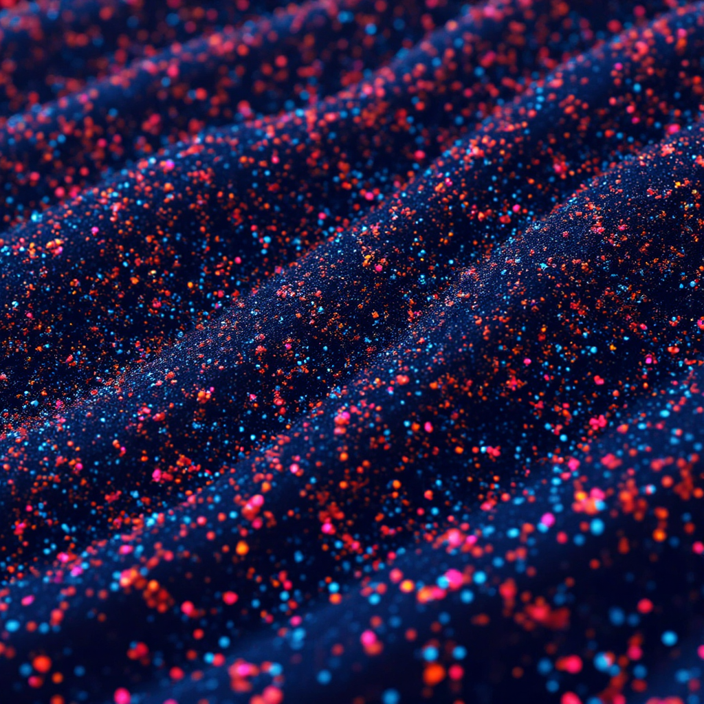 ภาพนามธรรมแสดงการประมวลผลข้อมูลตลาดด้วยอัลกอริทึมซับซ้อนในสีสันสดใสสำหรับ Algorithmic Trading