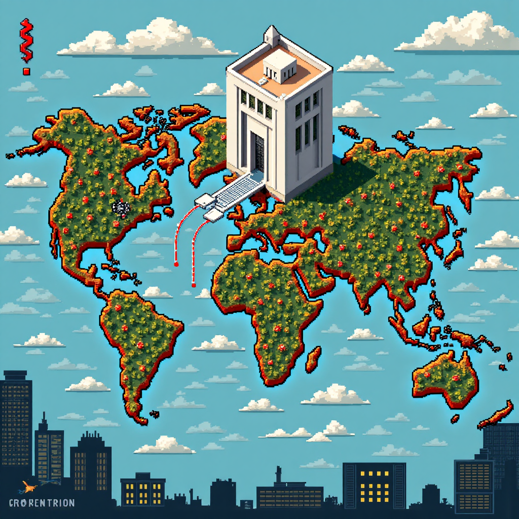 全球金融地圖與美國聯準會圖示,顯示貨幣政策對利率期貨的國際影響