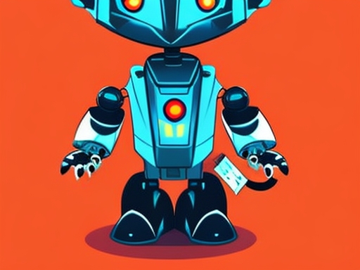 a suspicious kitten mixed with a robot