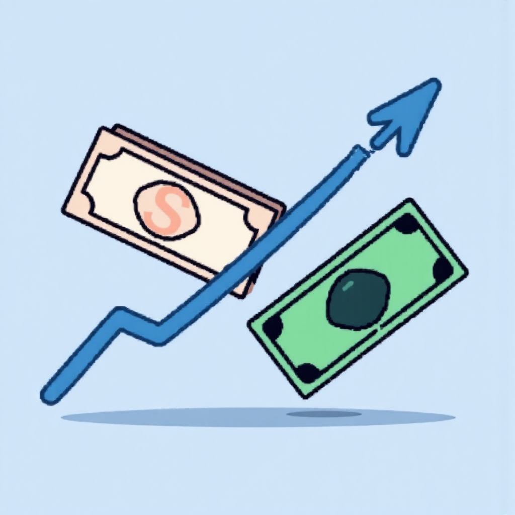 新加坡元與新台幣兌換過程的像素藝術圖示，伴隨上升趨勢線和寧靜藍色調