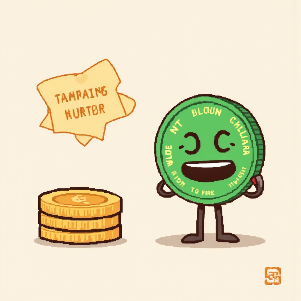 台灣新台幣幣相對強勢像素藝術插圖，新台幣幣穩穩站立而美元幣搖晃下墜，傳達策略性財務規劃建議