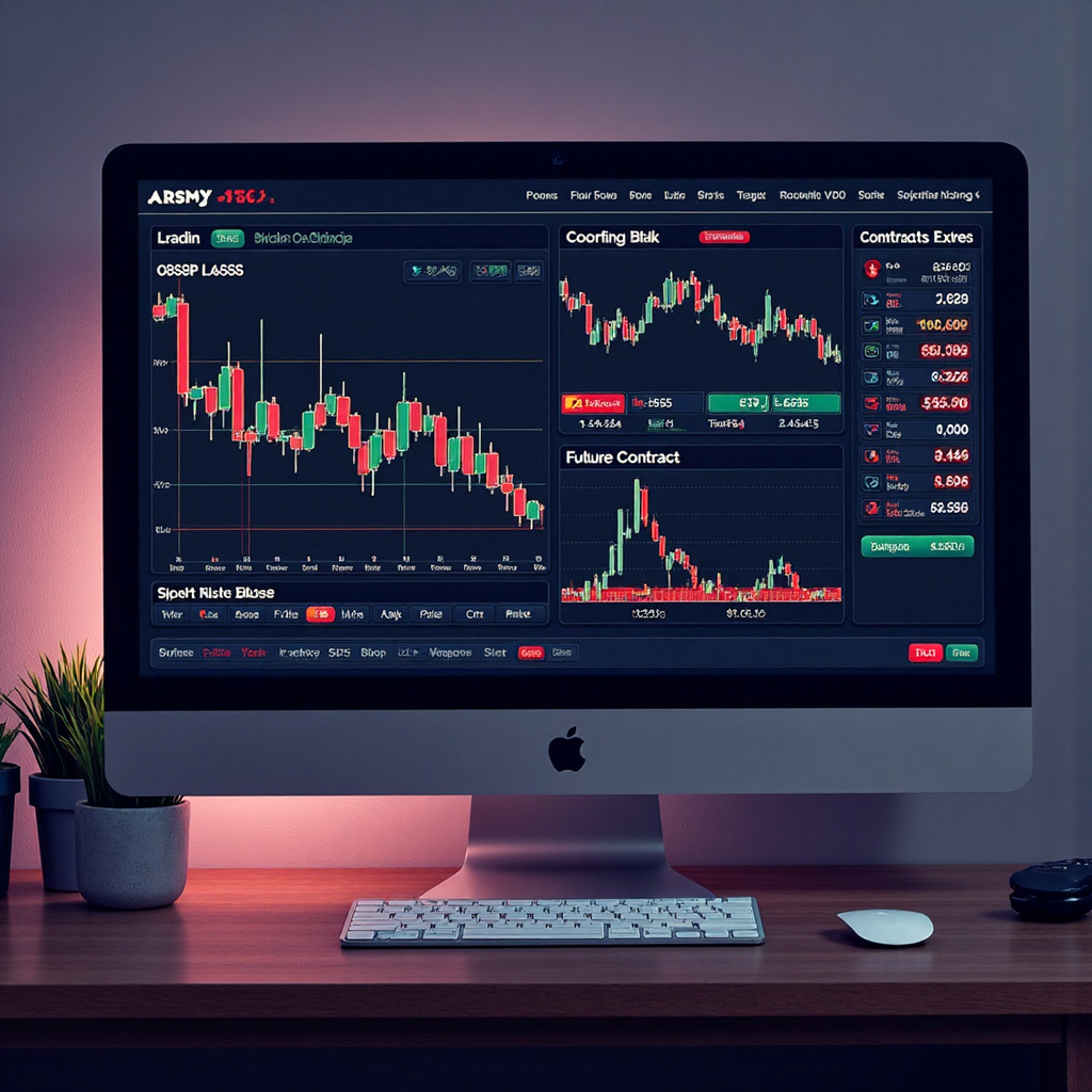 代表股票與外匯等金融工具的現代圖形設計,突出現貨交易與期貨合約的區別