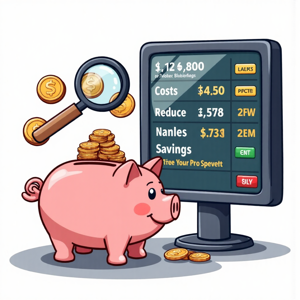 豬仔銀行與股票交易螢幕顯示節省成本的卡通像素藝術