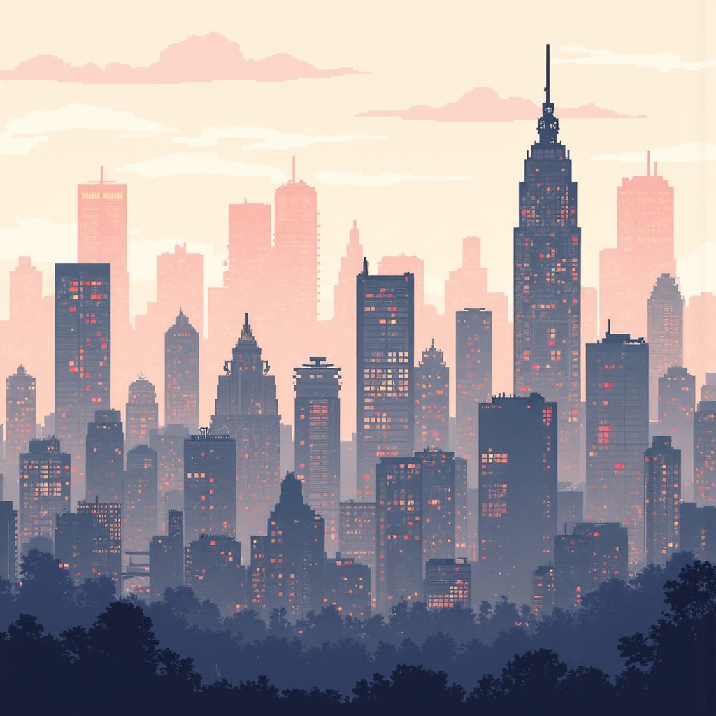 An artistic illustration of the USD JPY currency pair chart overlaid on a backdrop blending American and Japanese city skylines with subtle financial data visualizations soft color palette and a sense of dynamic movement