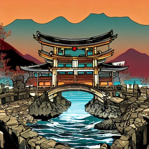 (((((( Hiroshima gate, japanese, emblem, sea, wave, shrine))) the world's best artwork, masterpiece, detailed, 8k, perfect art, absurdres))) [[[nsfw, lowres, lowres, blurry, bad, incomplete, signature, text, jpeg artifacts, compression artifacts, getty, getty images,text]]] nvinkpunk style