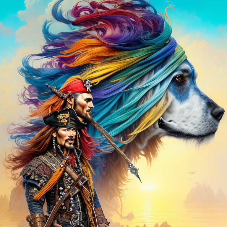 Lion Ride A Pirate