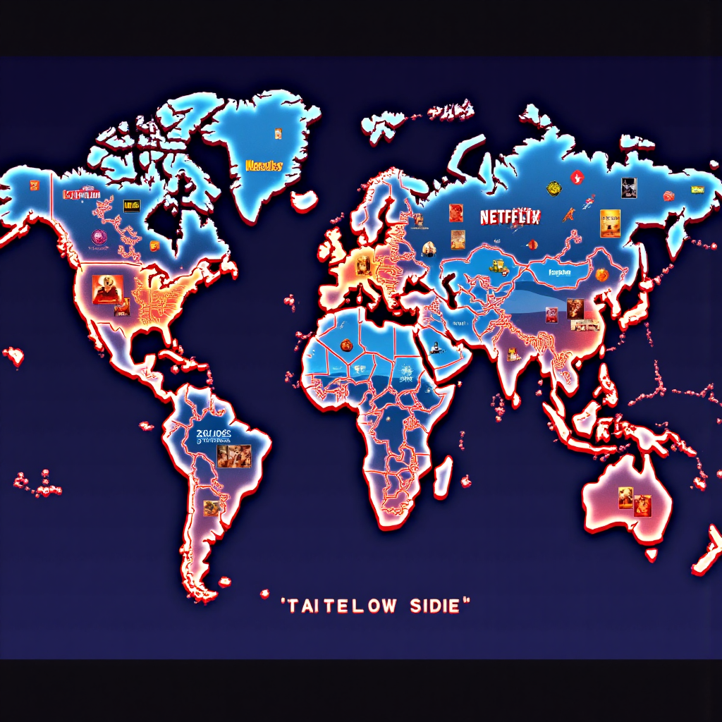 Netflix 用戶成長全球地圖插圖