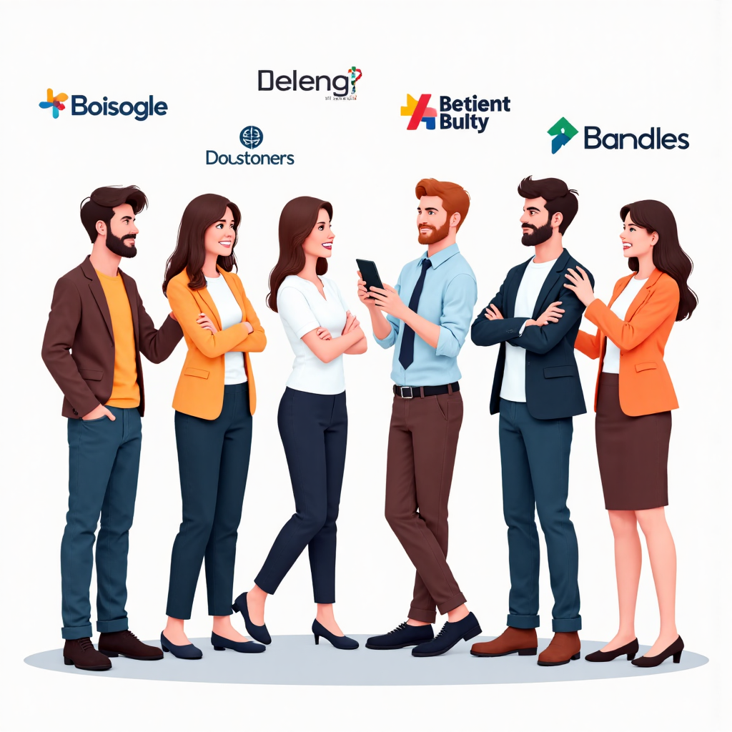 投資人比較券商標誌與股票圖表的資訊圖像素藝術