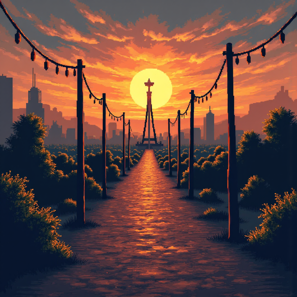 指向金色日落未來價格預測指南針圖像,象徵經濟不確定性