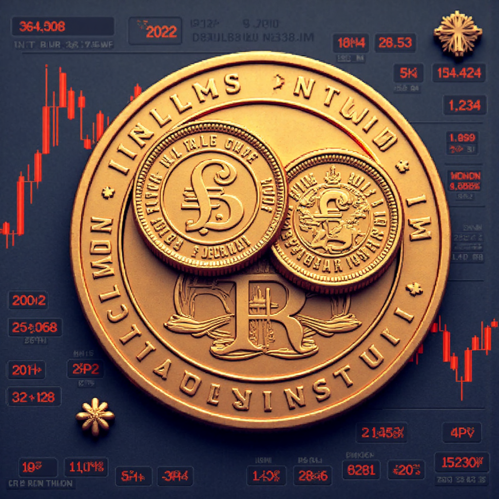 ภาพประกอบสไตล์พิกเซลอาร์ตของเหรียญปอนด์สเตอร์ลิงสไตล์อังกฤษที่พันกันกับเหรียญบาทไทย บนพื้นหลังกราฟตลาดหุ้นที่ผันผวนและภาพลอนดอนเบาๆ ในโทนสีอบอุ่นน่าเชิญชวน