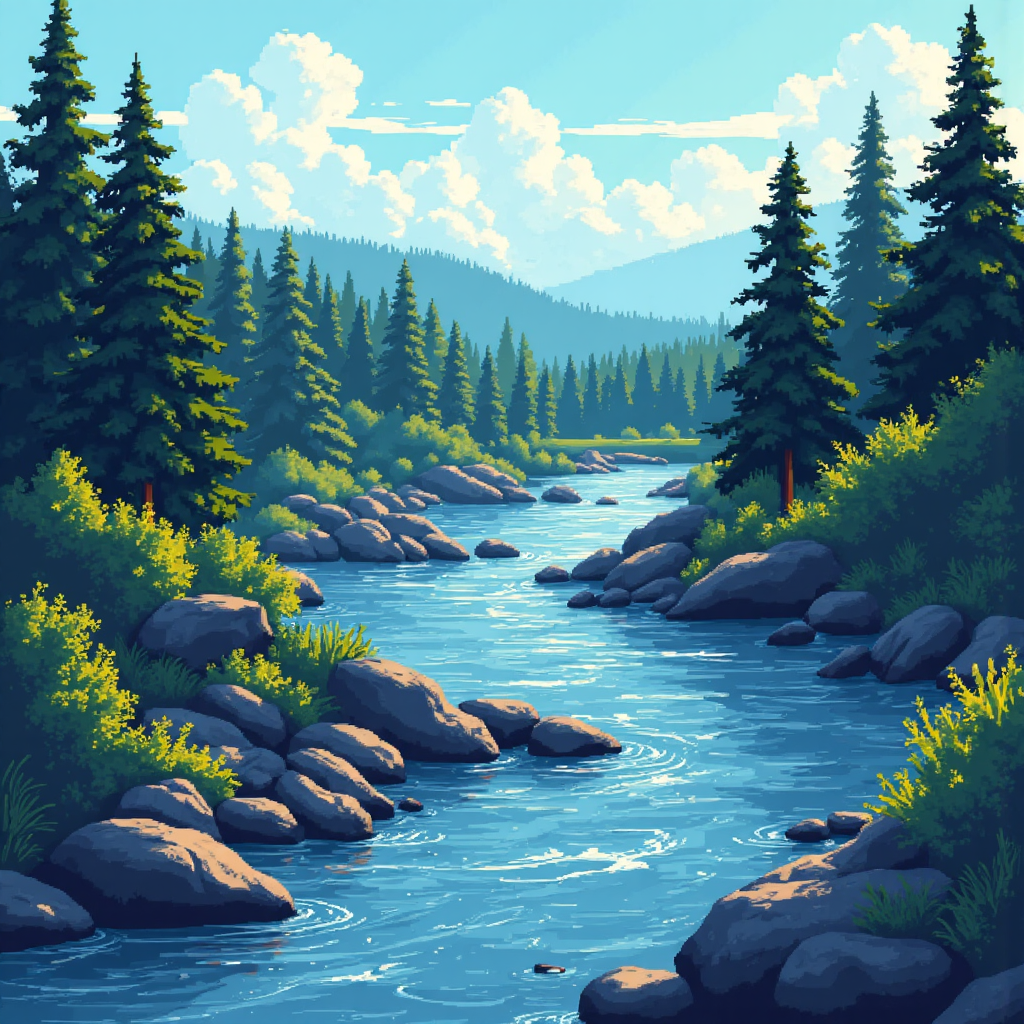 ภาพประกอบข้อมูลการเงินไหลราวกับแม่น้ำพร้อมจุดถ่วงน้ำหนักนำไปสู่จุดตัดสินใจที่ชัดเจน แสดงถึงความชัดเจนในกลยุทธ์การเทรดด้วย Weighted Moving Average