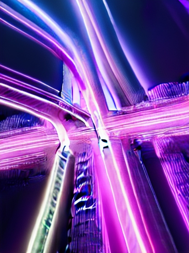 abstract brilliant light of consciousness striking a lightning bolt of electricity pink purple neon colors <dreamlike> hd