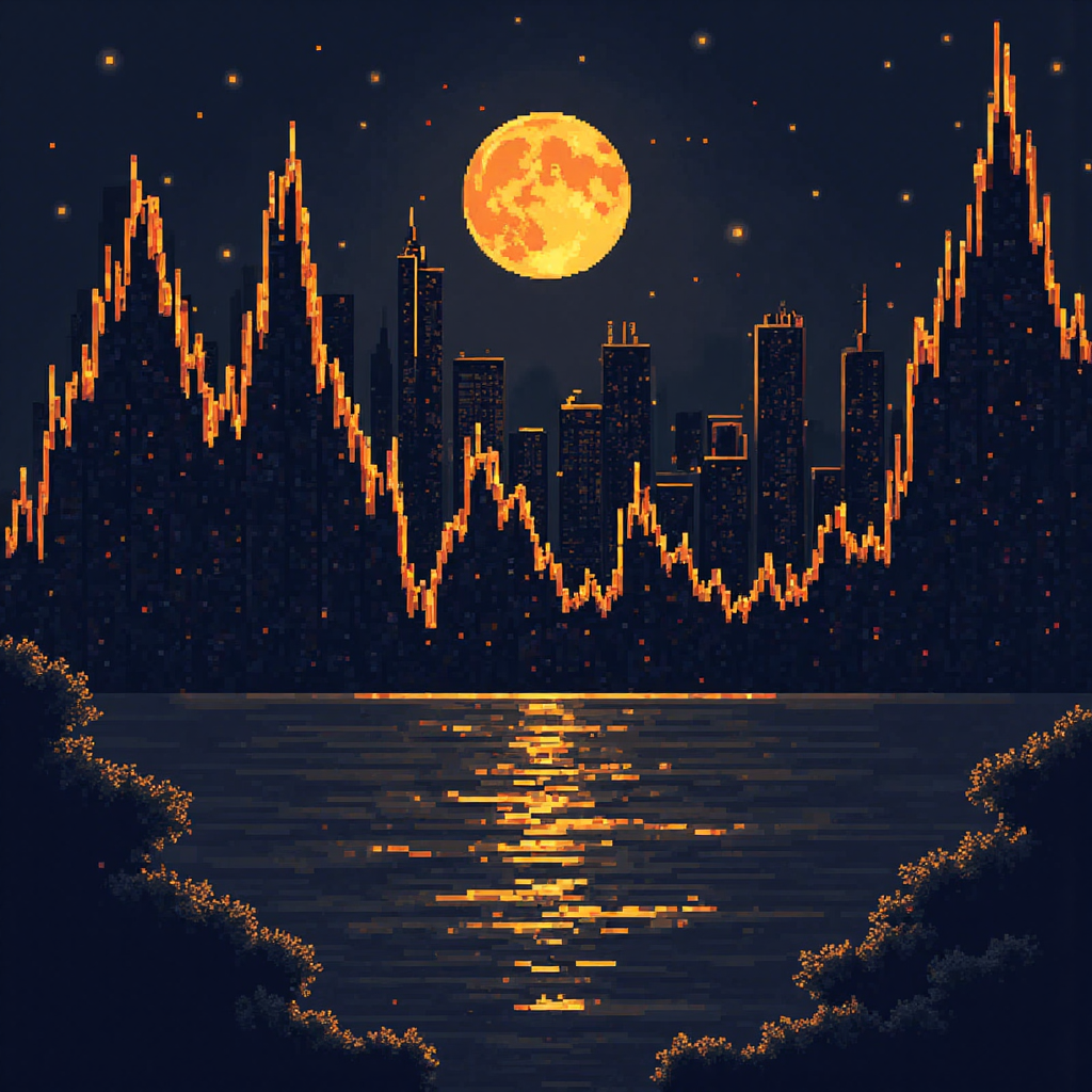 利率期貨概念的抽象金融圖表,代表利率波動與貨幣價格的象徵