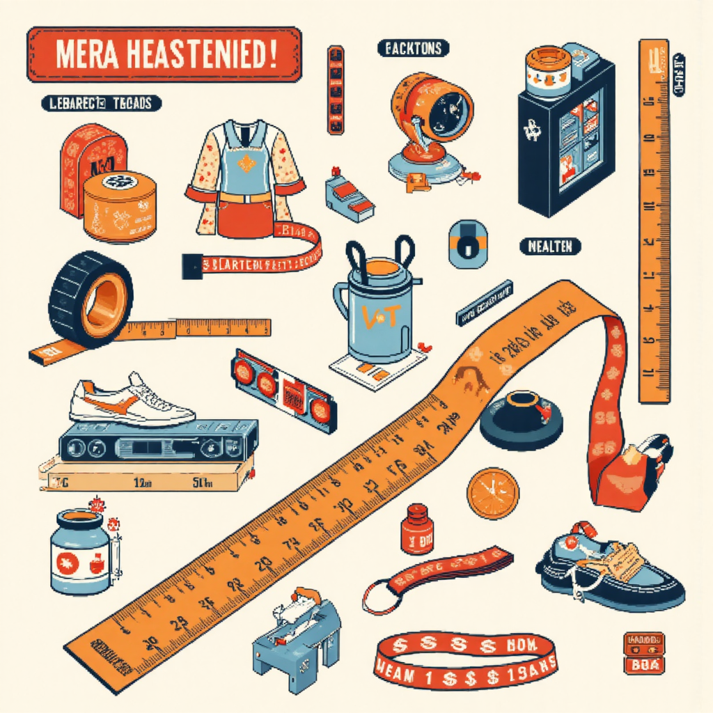 測量單位與利率布料圖案插圖