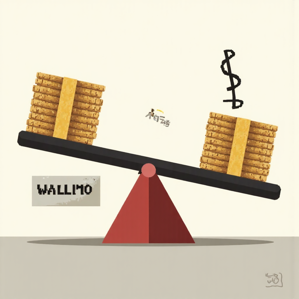 債券價格與殖利率翹翹板圖像,顯示反向平衡關係並暗示殖利率曲線倒掛警告,像素藝術風格插圖