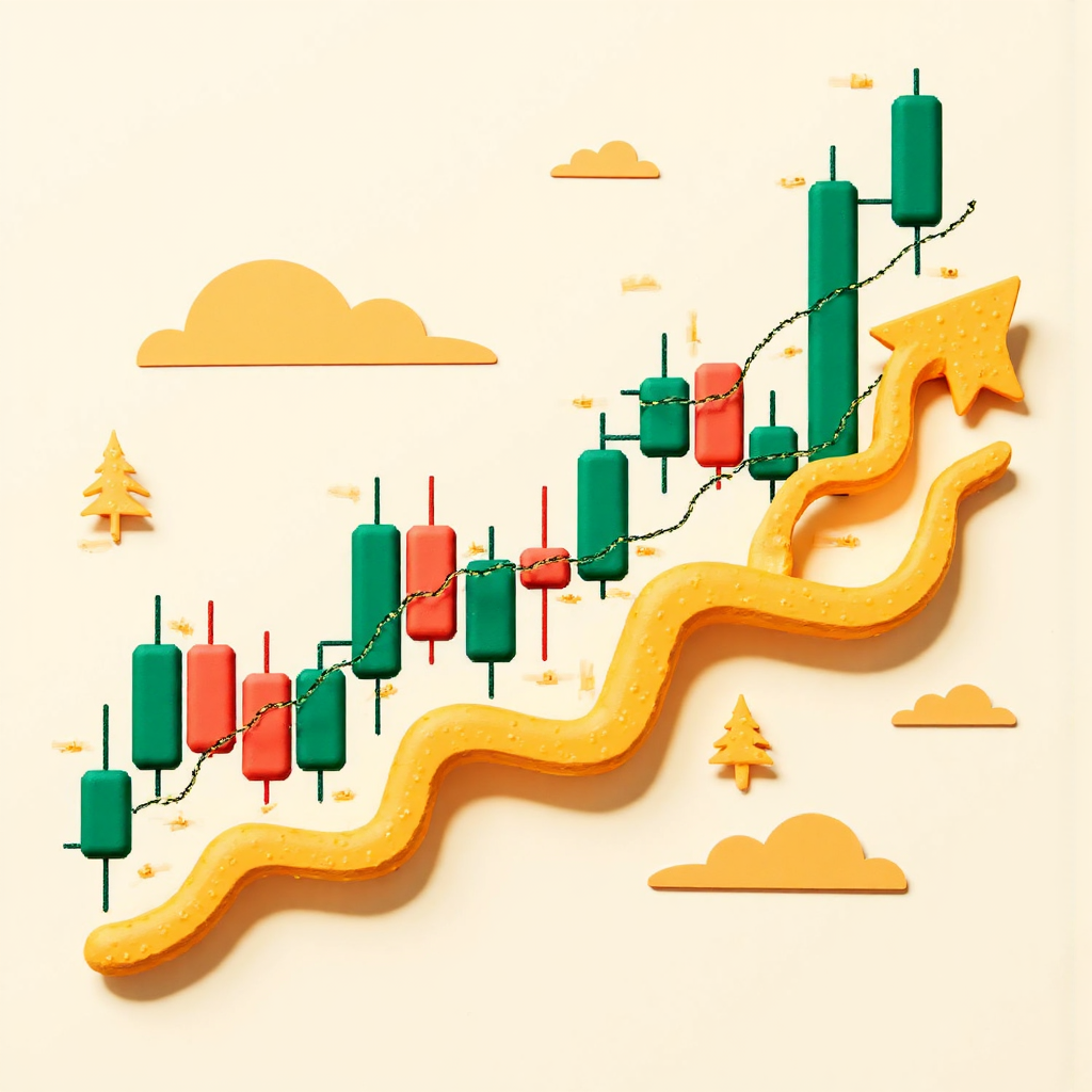像素藝術風格的交易指標組合圖,移動平均線與MACD支持RSI的清晰訊號,在明亮的市場圖表上展現協同效應,象徵成功的風險管理