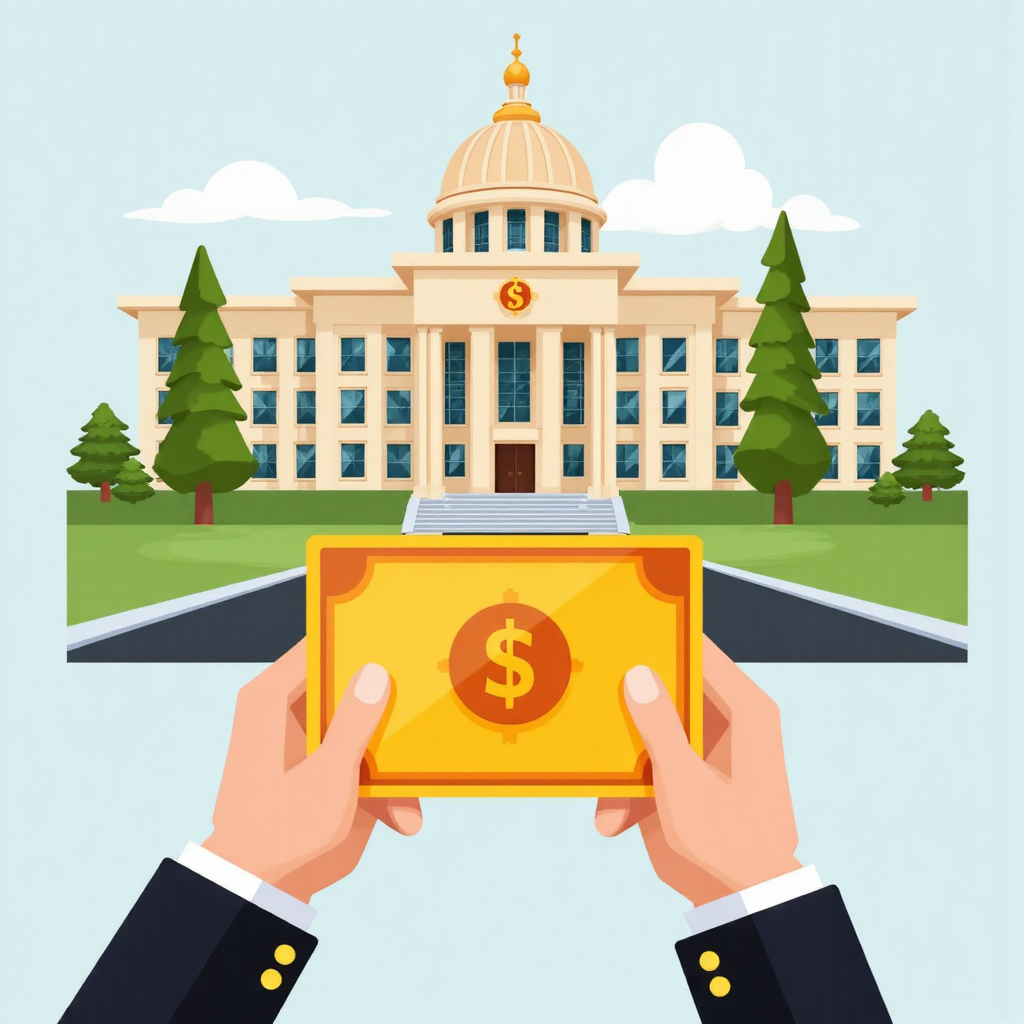 安全穩定的政府公債投資圖示，象徵低風險與穩定性