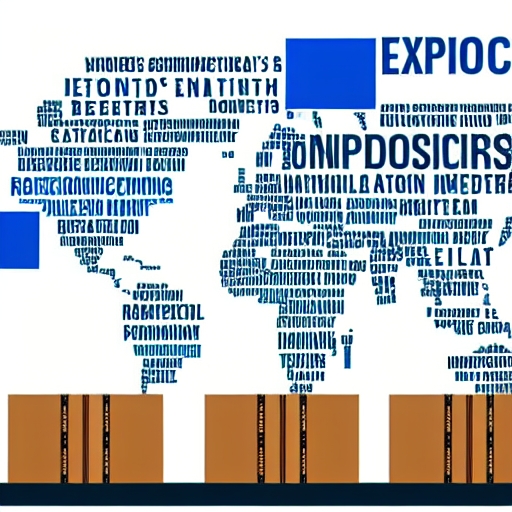 國家邊界插圖，顯示大量商品進口而出口較少，伴隨著貨幣外流符號