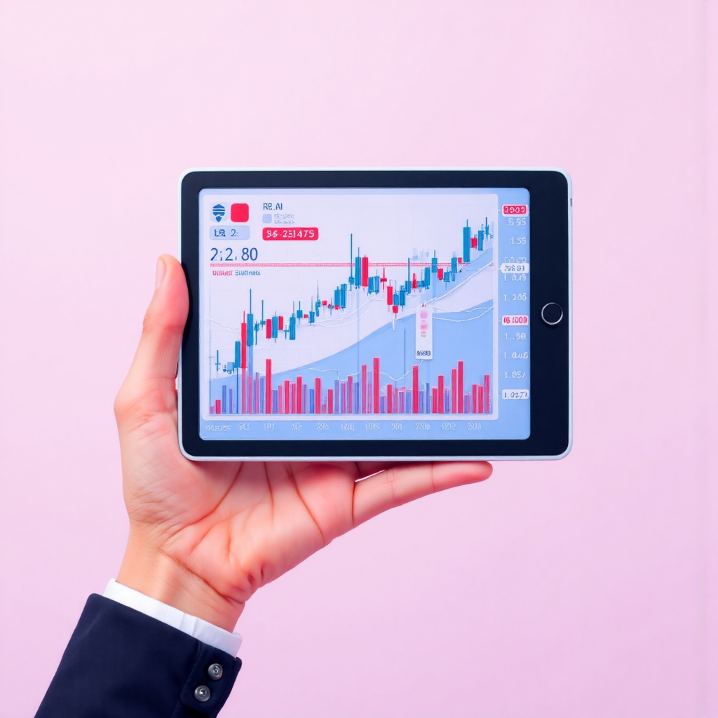 手持顯示技術指標的數據平板像素藝術插圖