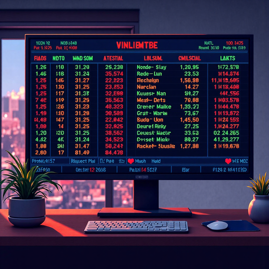 digital stock market ticker displaying real time US stock futures prices with global economic charts