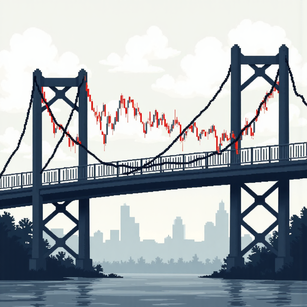 S&P 500 上漲與 VIX 下跌負相關的橋樑投資環境插圖