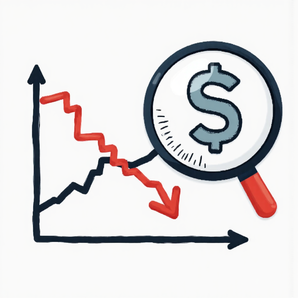 融券賣空交易圖示,顯示股價下跌趨勢與賣空圖標