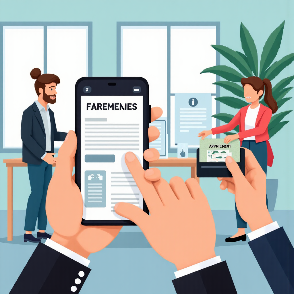 投資手持手機使用券商App與持有財務文件對比圖，呈現明亮現代場景，像素藝術風格