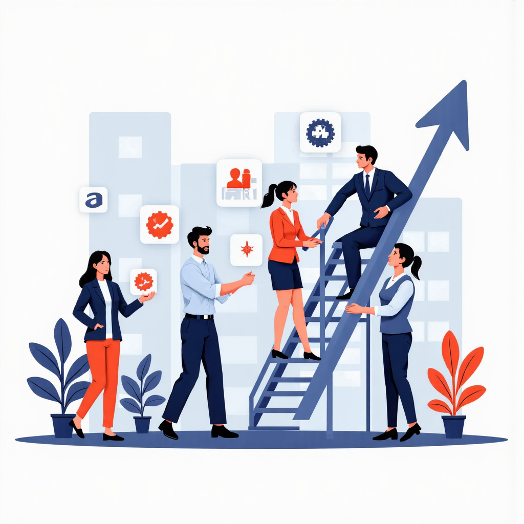 公司合併成單一實體的抽象形狀像素藝術圖像,象徵融合與前進路徑